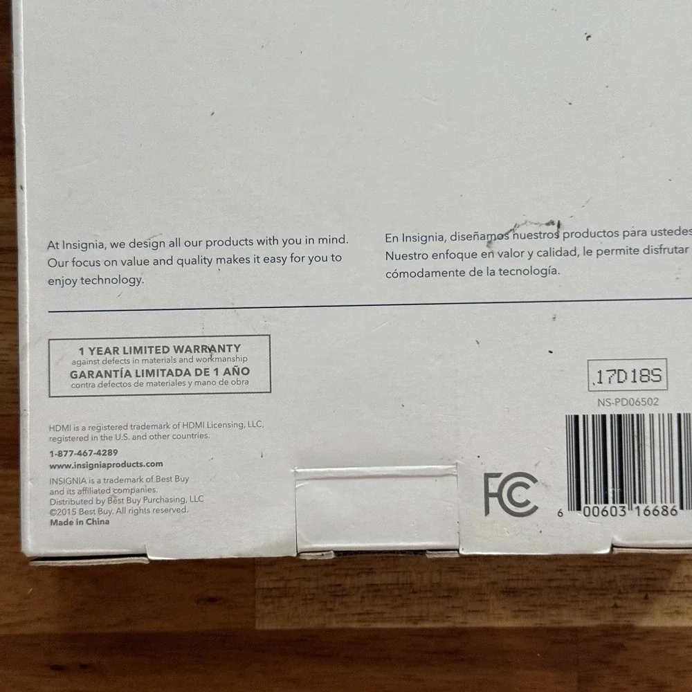 Insignia NS-PDD6502 6ft DisplayPort to HDMI Cable Black 4K Ultra HD